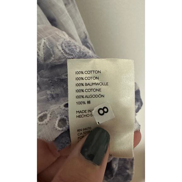 Pilcro Anthropologie The Cate Tie Dye Embroidered Button Down Blouse Size Small - Picture 11 of 11